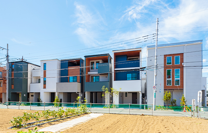 メルディア施工事例の都市型住宅内観
