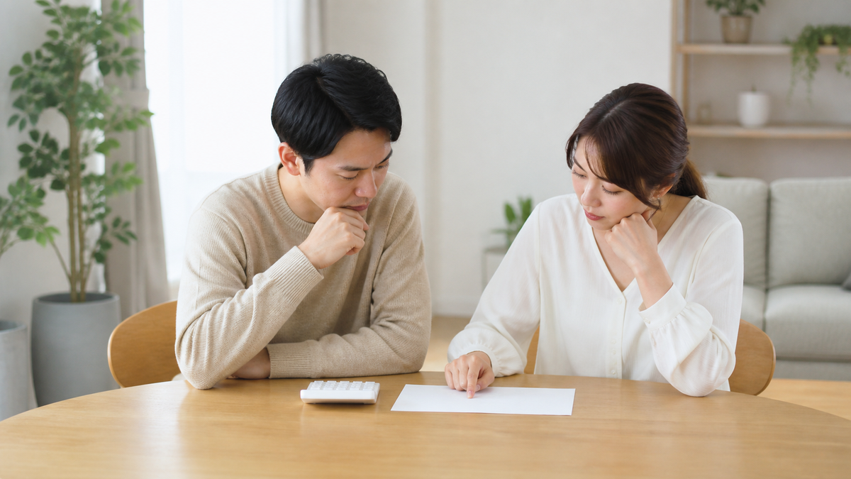 住宅ローン4500万円の家計を話し合う夫婦