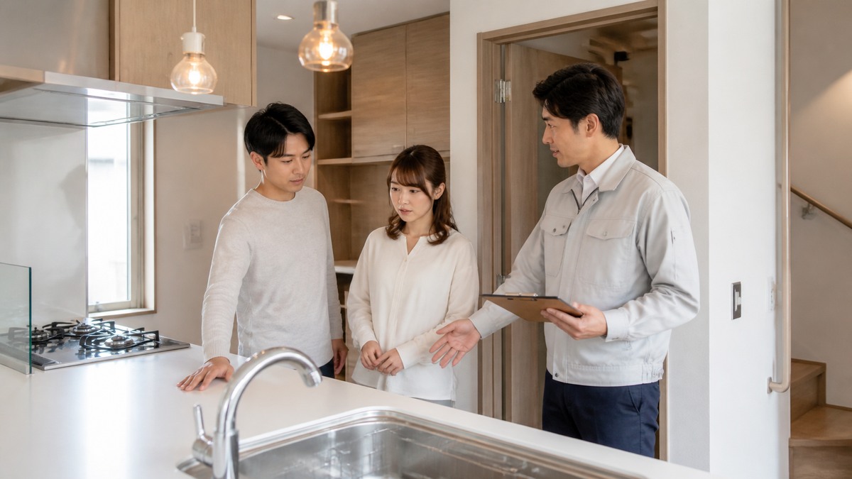 住宅設備と引き渡し内容を確認するイメージ