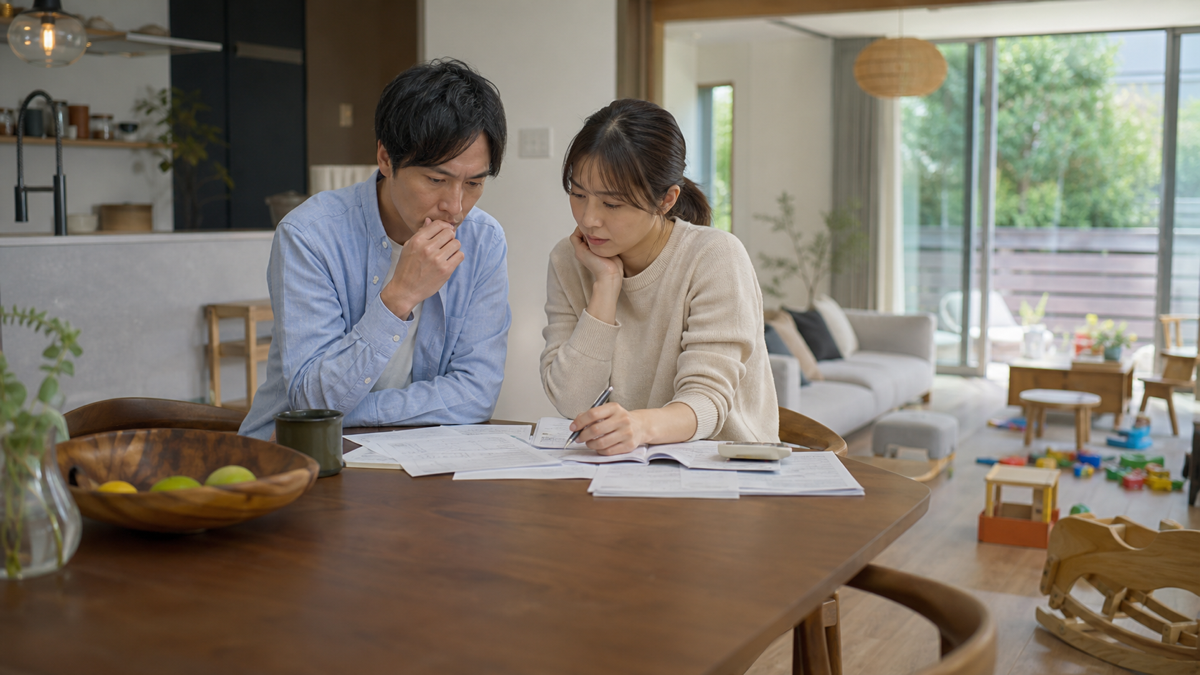 6,000万円の家で家計を確認する夫婦