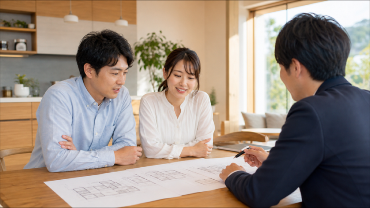 住宅営業との打ち合わせをイメージした画像