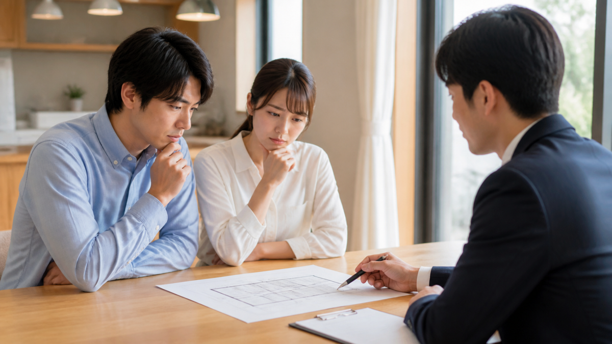 木下工務店の契約前に確認事項を相談する夫婦