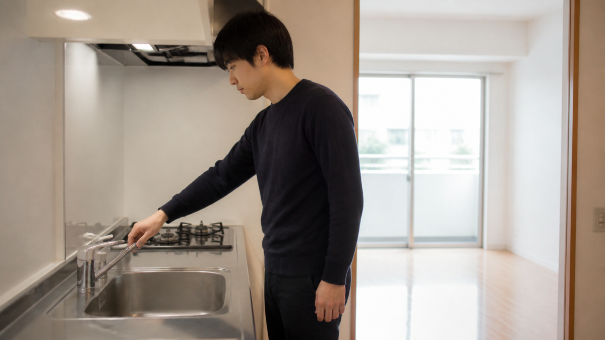 賃貸住宅の設備を確認するイメージ
