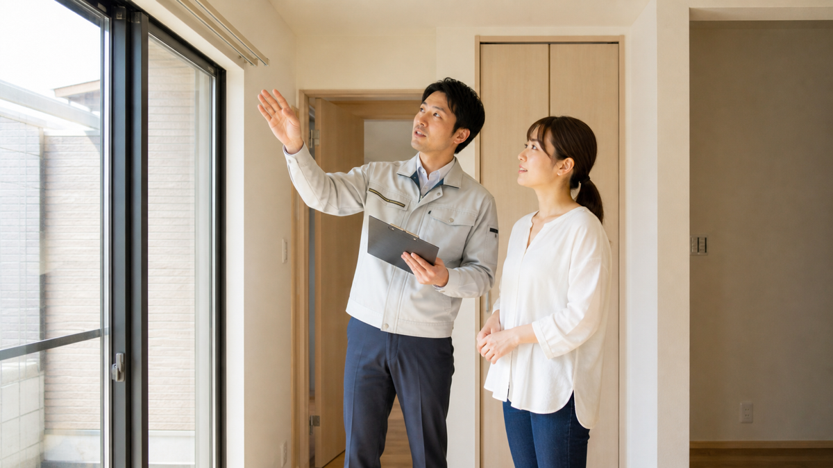 戸建ての引き渡し前検査をするイメージ