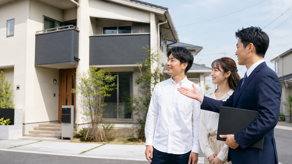 東宝ハウスで住まい探しを相談する夫婦のイメージ
