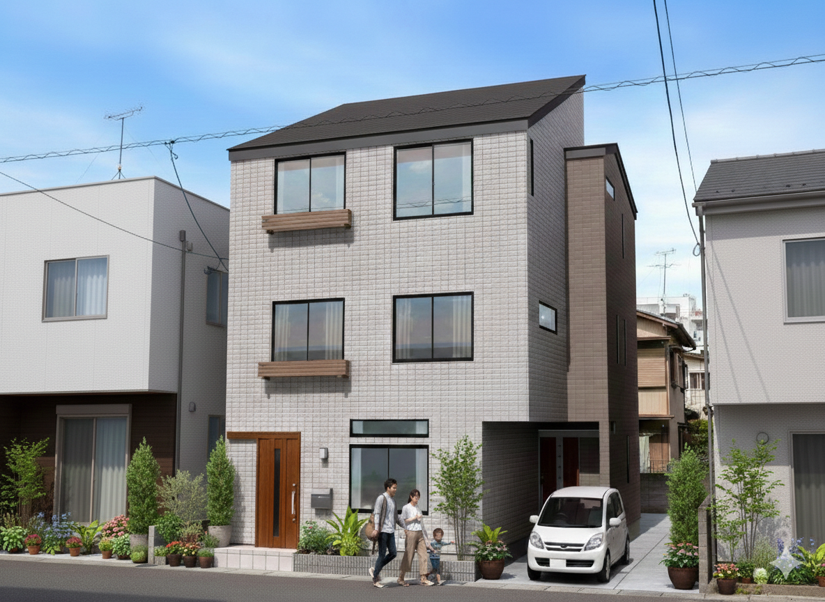 クレバリーホームの外壁タイルを採用した住宅