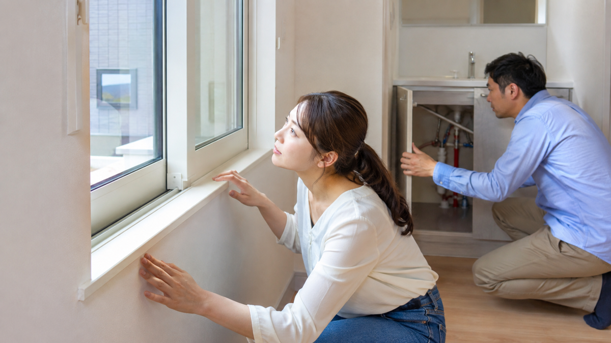 新築住宅を点検するイメージ
