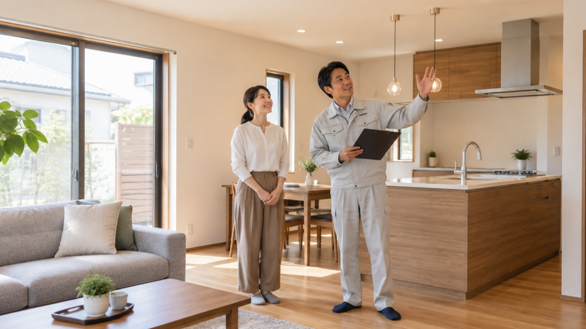 改装後の室内を引き渡し時に確認する利用者