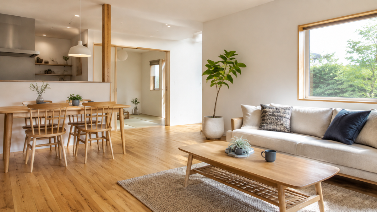 明るくリフォームされたリビングのイメージ