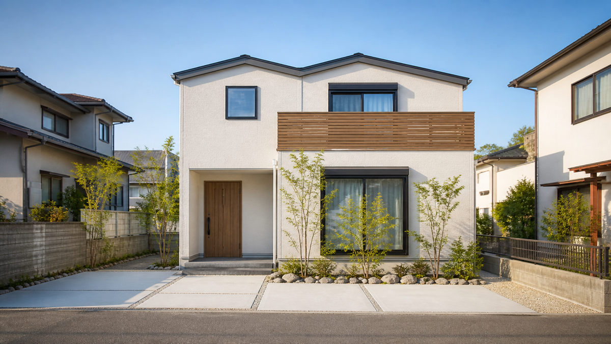 手頃な価格の住まいをイメージした住宅外観