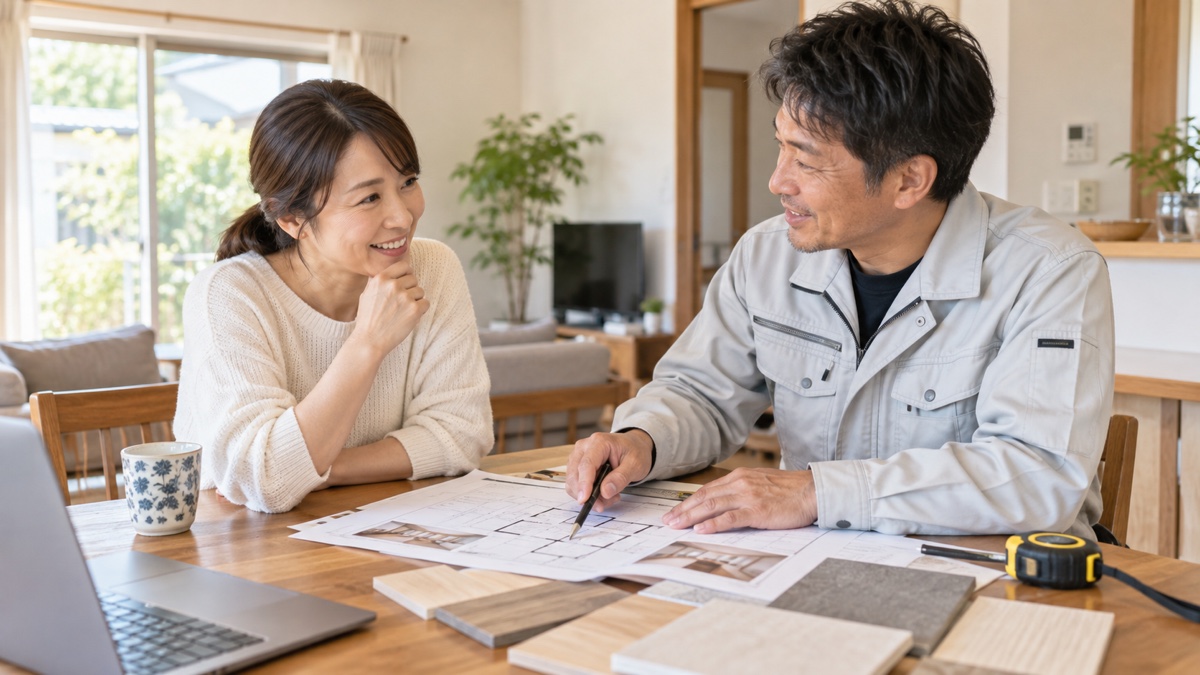 住まいの工事を地元の専門家へ相談する人